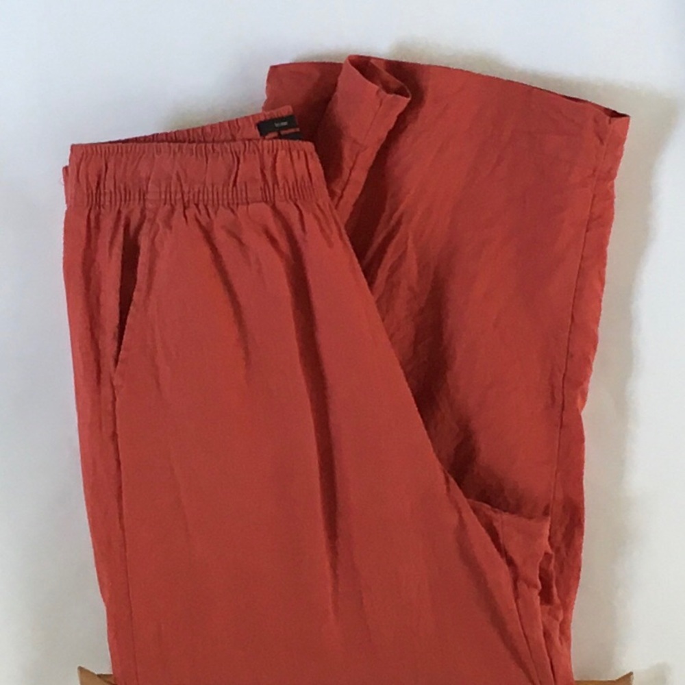 Summer Beachy Evening Wear - TAHARI Linen Wide Pants - Size L